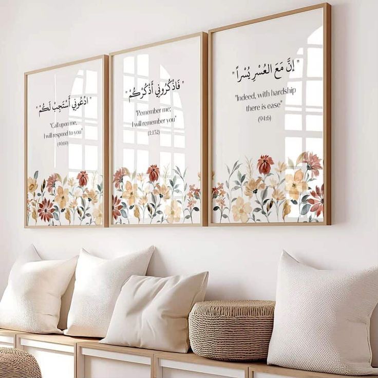 Set of 3 Motivational Wall Art Wooden Phototile Frames for Wall Decor